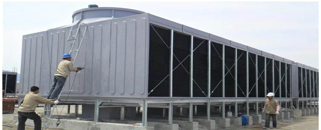 方形横流冷却塔工程施工